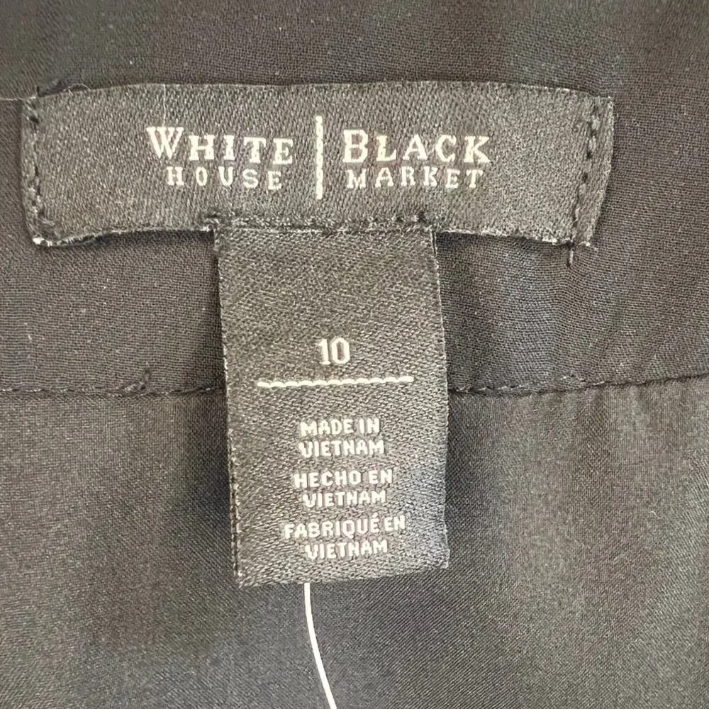 NWT White House Black Market Sportif Pencil Skirt Womens Size 10 Black Lined